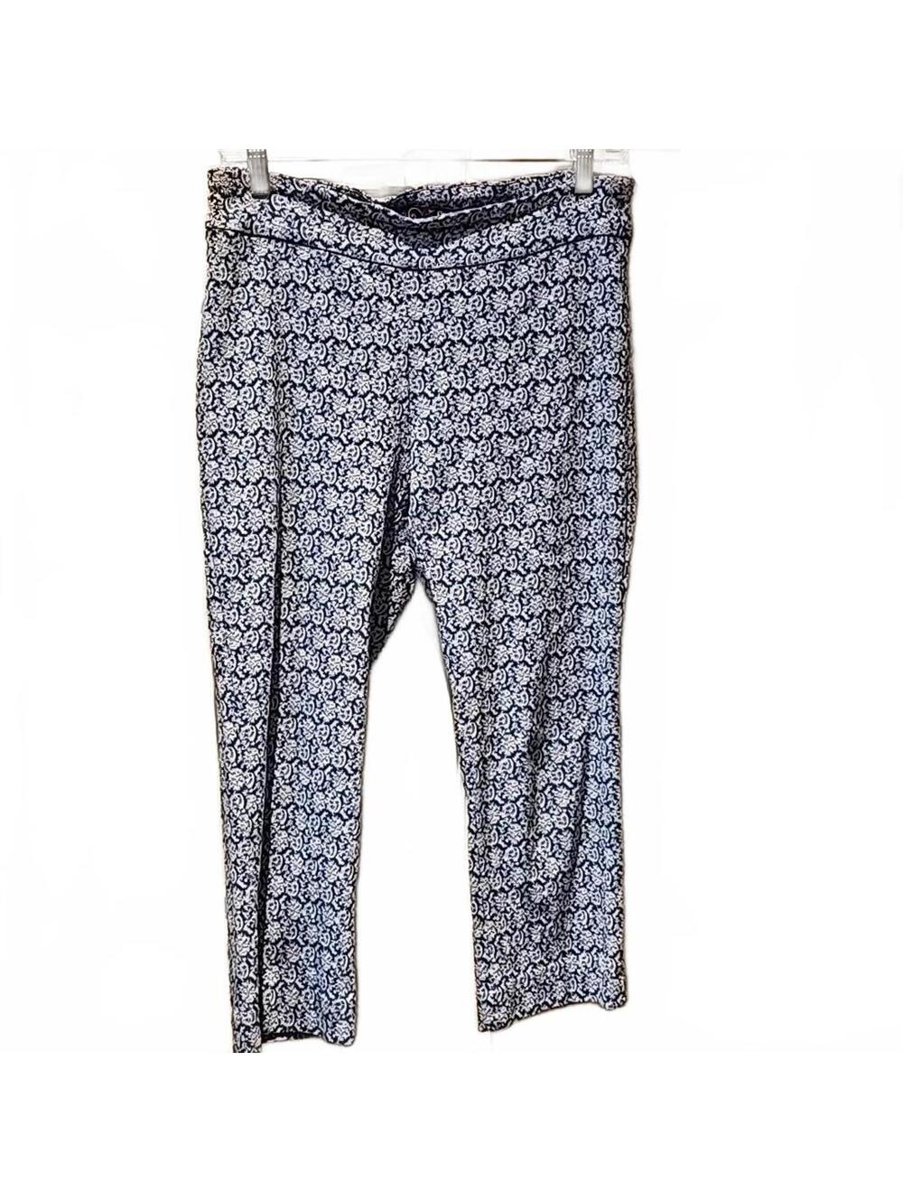 Peck & Peck pull on pattered cropped ankle pants. Size 10.